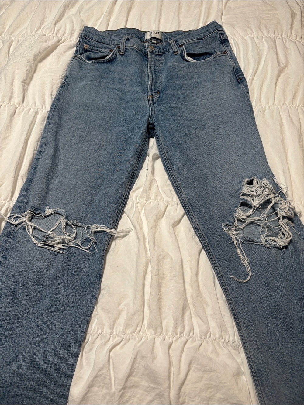 Agolde Light Blue High-Rise Denim Jeans